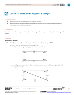 Grade 8 Mathematics Module 2, Topic C, Lesson 14