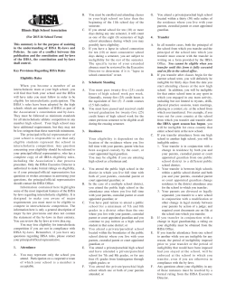 eligibility PMT1 - Illinois High School Association