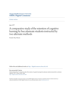 A comparative study of the retention of cognitive learning by