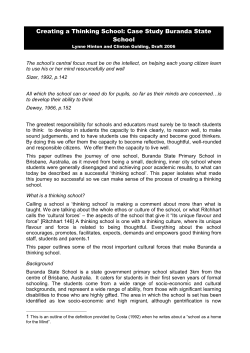 Case Study -Creating a Thinking School