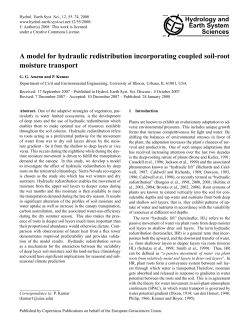 A model for hydraulic redistribution incorporating coupled soil