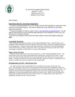 January 17 - St. John the Evangelist School