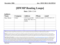HWMP Loops - IEEE Mentor