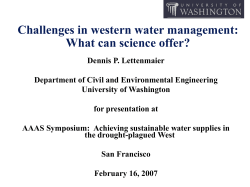 Challenges in western water management