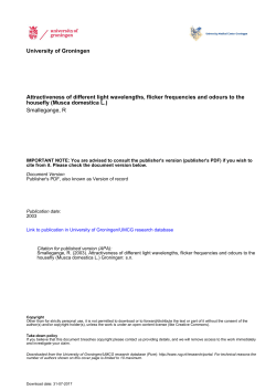 University of Groningen Attractiveness of different light wavelengths
