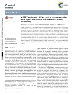 A FRET probe with AIEgen as the energy quencher: dual signal turn