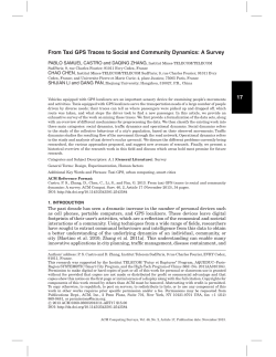 17 From Taxi GPS Traces to Social and Community Dynamics: A