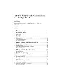 Reflection Positivity and Phase Transitions in Lattice Spin Models