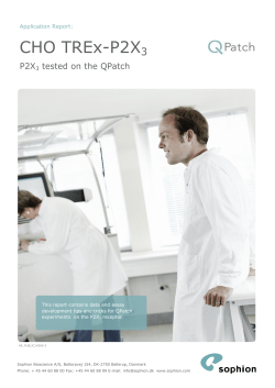 CHO TREx-P2X3 - Sophion Bioscience