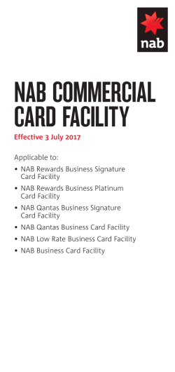 NAB Commercial Card Facility Brochure