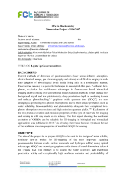 MSc in Biochemistry Dissertation Project &ndash;2016/2017 Student&acute;s