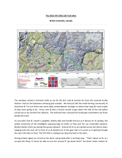 RACE REPORT- The 2012 FAT DOG 120 Trail