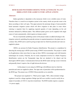 WYRF12 www.wineyard.in RFID BASED PESTISIDES DOSING