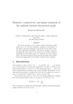 Diameter, connectivity, and phase transition of the uniform random