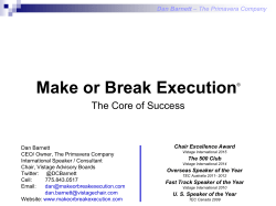 Dan Barnett &ndash; Make or Break Execution