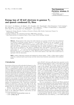 Energy loss of 18 keV electrons in gaseous T2 and quench
