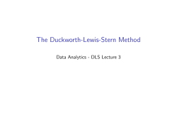The Duckworth-Lewis-Stern Method