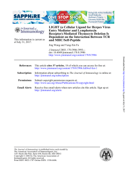 and MHC/Self-Peptide Dependent on the Interaction Between TCR