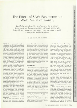 The Effect of SAW Parameters on Weld Metal Chemistry