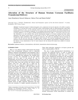 Alteration of the Structure of Human Stratum
