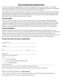 City of Powell Tree Donation Form