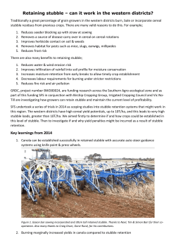 GRDC Stubble Project Newletter