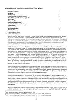 Continuing Professional Development for Health Workers