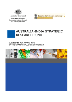 Guidelines for the Round Two of the Grand Challenge component