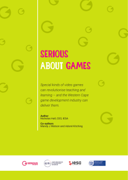 read the report - Serious About Games