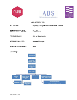 ROLE TITLE: Inspiring Change Manchester GROW Trainee