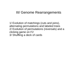 III/ Genome Rearrangements