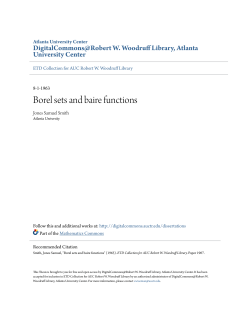 Borel sets and baire functions