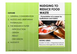 NUDGING TO REDUCE FOOD WASTE