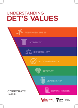 det`s values - Department of Education and Training Victoria
