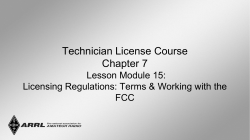 Technician License Course Chapter 7 Lesson Module 15