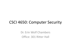 CSCI 4650: Computer Security - Department of Computer Science