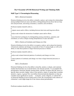 9 Essential AP US History Historical Thinking Skills