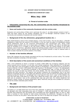 COMITATO CONSULTIVO DI UN