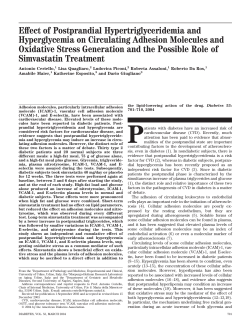 Effect of Postprandial Hypertriglyceridemia and