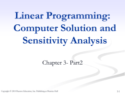 Objective Function Coefficient Sensitivity Range