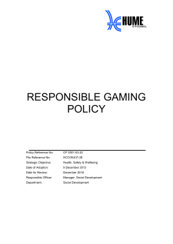 policy writing - Hume City Council