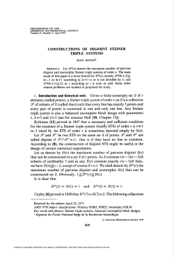 CONSTRUCTIONS OF DISJOINT STEINER TRIPLE SYSTEMS D*(l