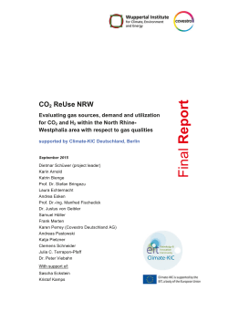 CO2 ReUse NRW - Publication Server of the Wuppertal Institute