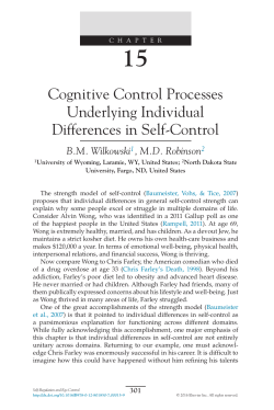 Cognitive Control Processes Underlying Individual Differences in