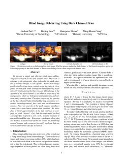 Blind Image Deblurring Using Dark Channel Prior