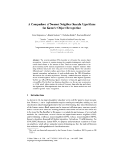 A Comparison of Nearest Neighbor Search Algorithms for Generic