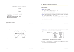 Maps 1. What is a Map (or Function)?