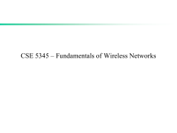 CSE 5392 - Local Wireless Networking