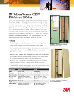 3M™ Add-on Terminal 4220PF, 400-Pair and 800-Pair