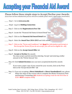 Award Check List and MPN/Entrance Counseling Steps